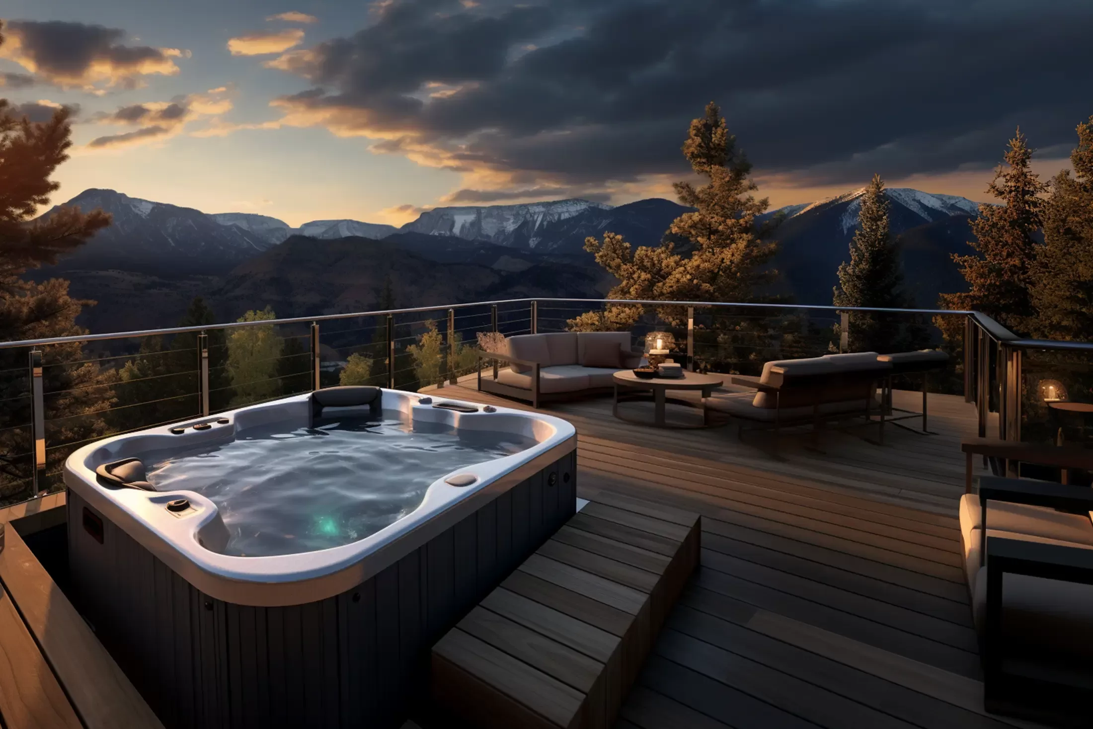 Hot tub in the outdoors setting in Colorado